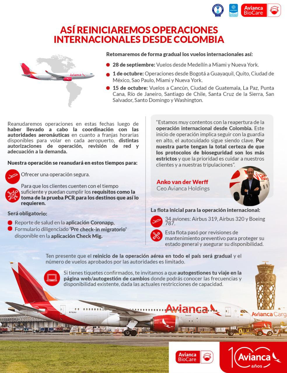 avianca travel requirements covid